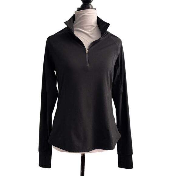 Old Navy Active Semi-Fitted Half Zip Pullover Black Size Medium - Picture 1 of 8